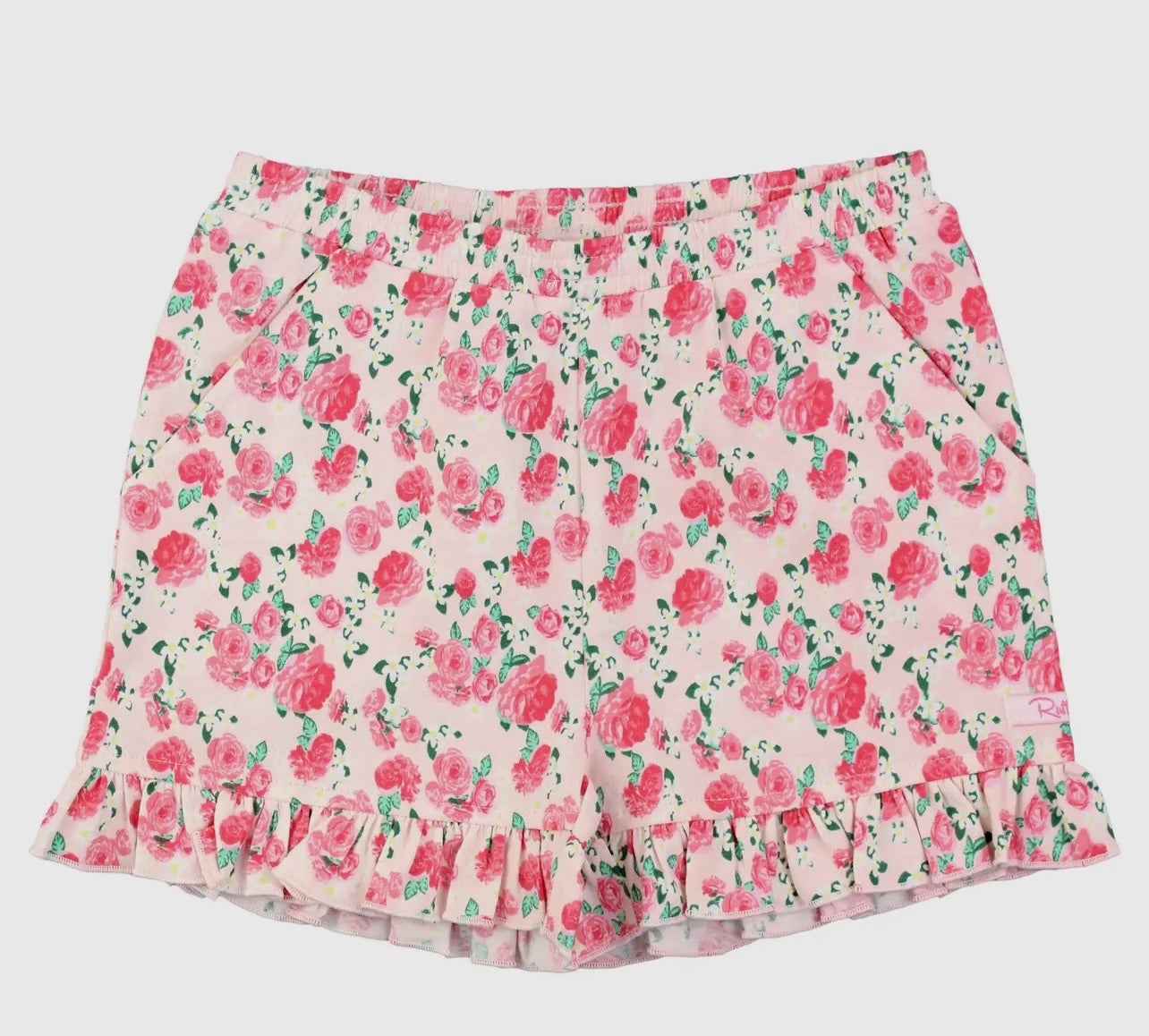 English Roses Girls Knit Ruffle Trim Shorts