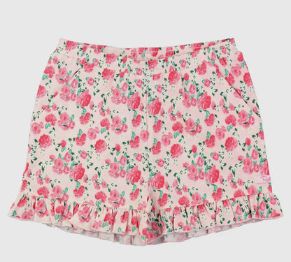 English Roses Girls Knit Ruffle Trim Shorts