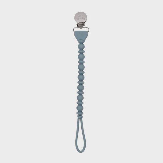 Sweetie Strap™ Silicone One-Piece Pacifier Clips - Storm Grey