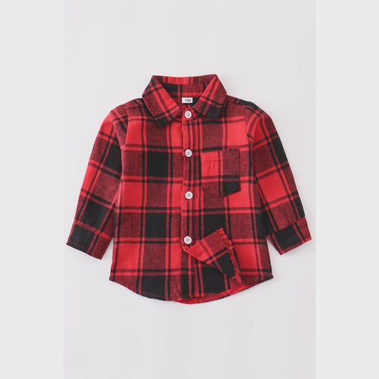 Gingham Red Button Down