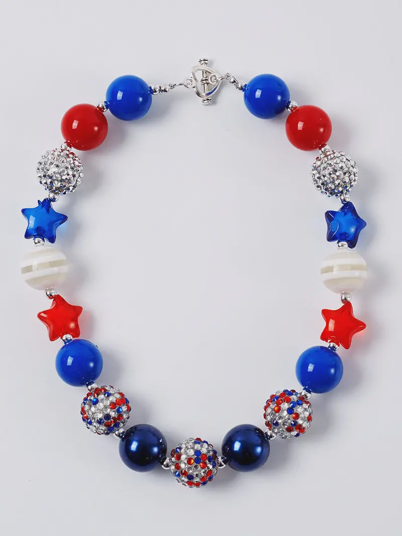 4th of July Bubblegum Necklace