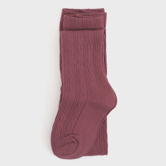 Mulberry Cable Knit Tights