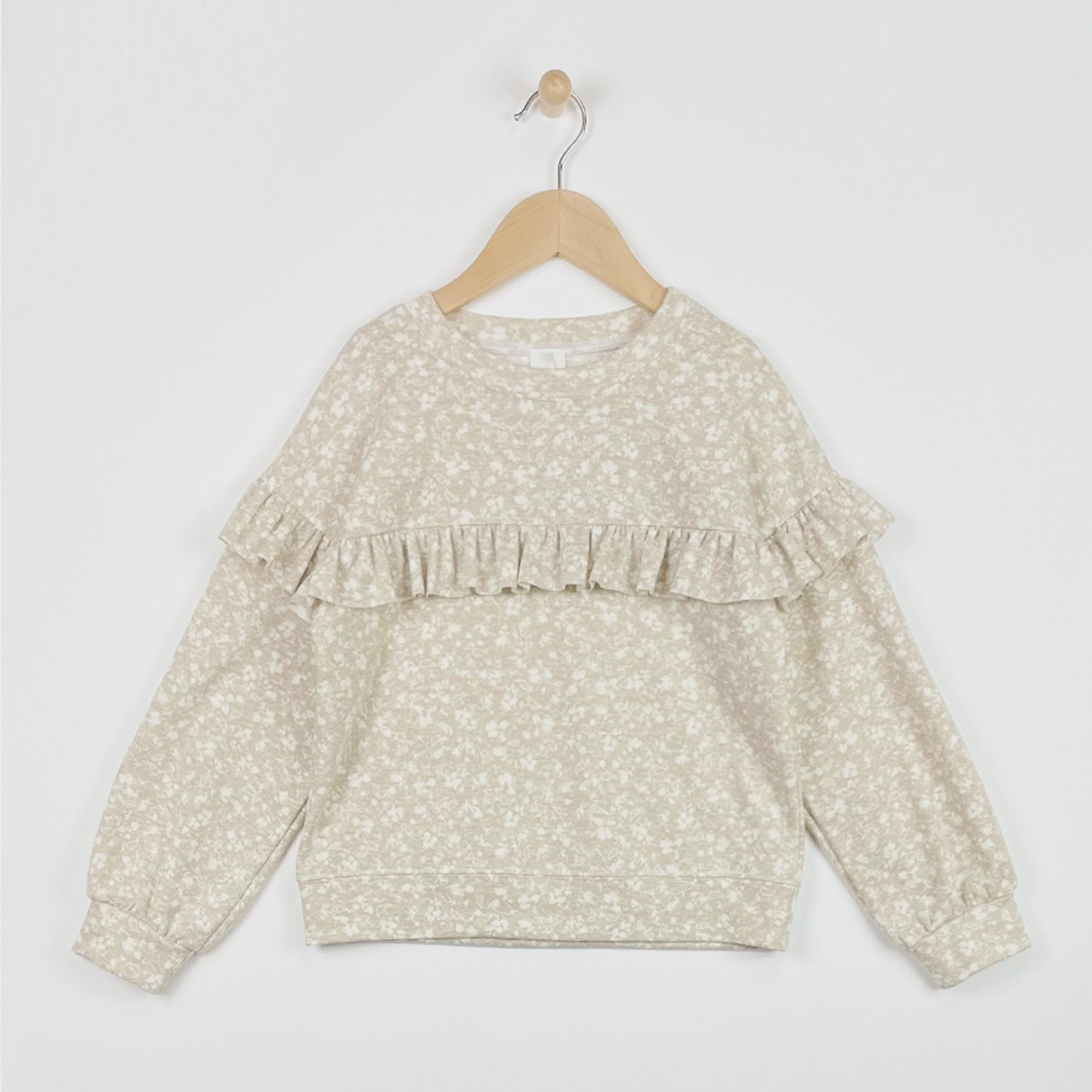 Floral Ruffle Pullover