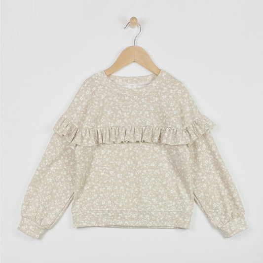Floral Ruffle Pullover